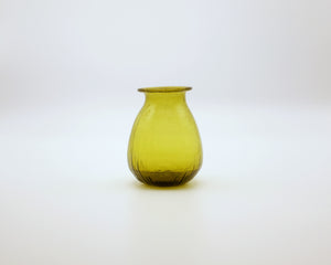 Green glass stem vase small