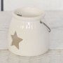 White Ceramic Star Tealight Holder